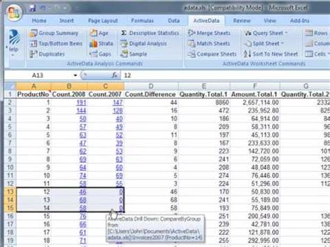 ActiveData For Excel 5.0.508